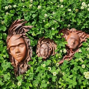 Haitian leather wall art